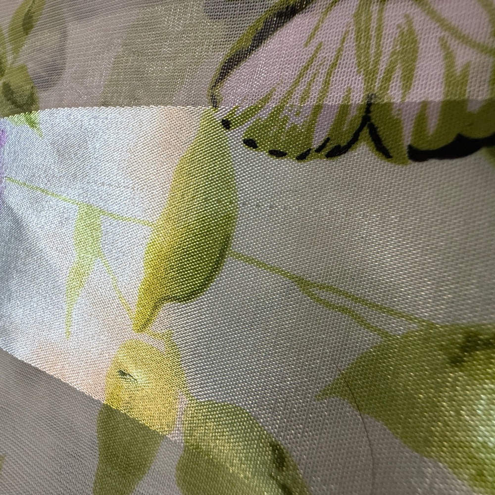 Two Sheer Scarves Clover‎ Butterfly Floral Print - Picture 8 of 13